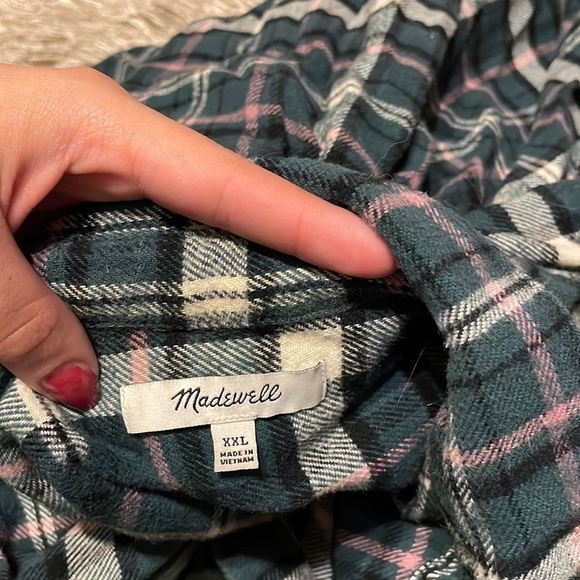Madewell Button Down Plaid‎ Flannel - Picture 3 of 6